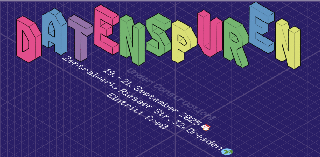 Screenshot of the Datenspuren website