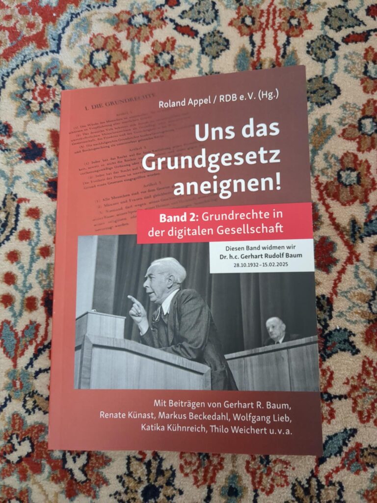 Buchcover "Uns das Grundgesetz aneignen!" Band 2 Grundrechte in der digitalen Gesellschaft"
